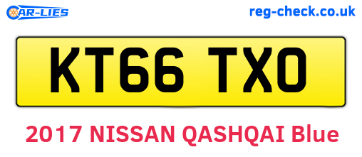 KT66TXO are the vehicle registration plates.