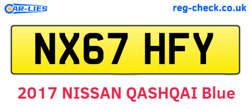 NX67HFY are the vehicle registration plates.