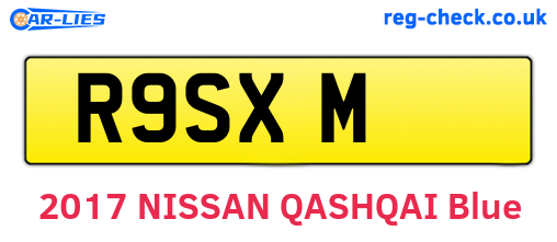 R9SXM are the vehicle registration plates.