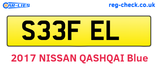 S33FEL are the vehicle registration plates.