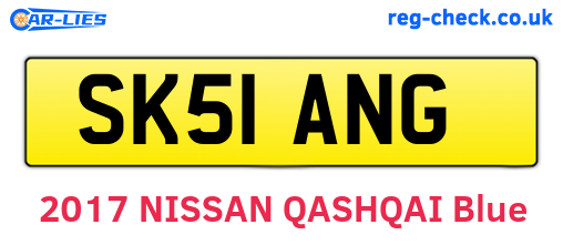 SK51ANG are the vehicle registration plates.