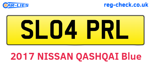 SL04PRL are the vehicle registration plates.