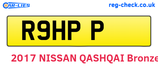 R9HPP are the vehicle registration plates.