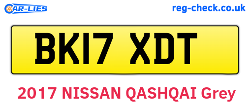 BK17XDT are the vehicle registration plates.