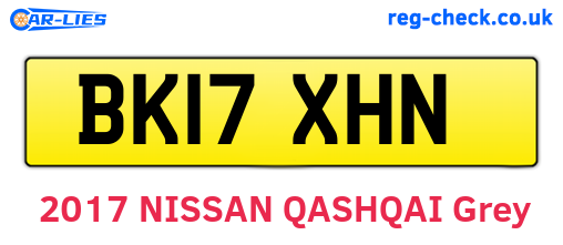 BK17XHN are the vehicle registration plates.