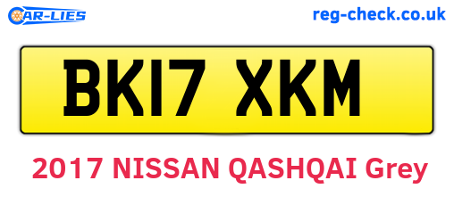 BK17XKM are the vehicle registration plates.
