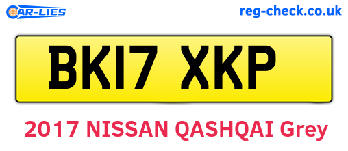BK17XKP are the vehicle registration plates.