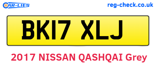 BK17XLJ are the vehicle registration plates.