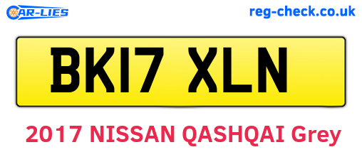 BK17XLN are the vehicle registration plates.