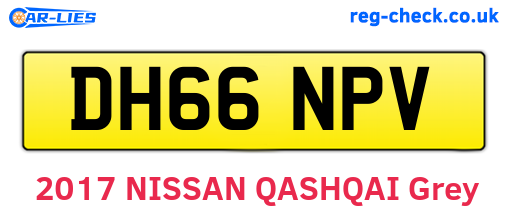 DH66NPV are the vehicle registration plates.