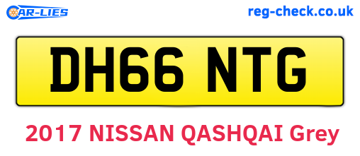 DH66NTG are the vehicle registration plates.