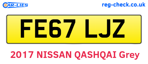 FE67LJZ are the vehicle registration plates.