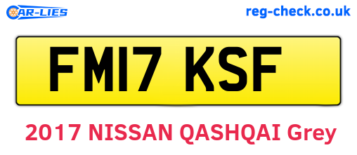 FM17KSF are the vehicle registration plates.