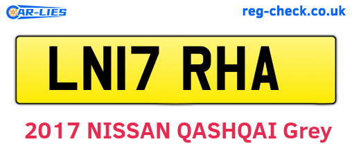 LN17RHA are the vehicle registration plates.