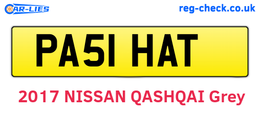 PA51HAT are the vehicle registration plates.