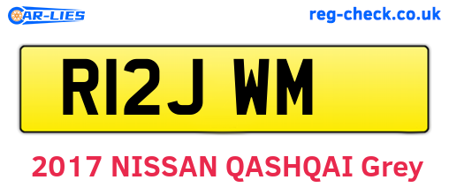 R12JWM are the vehicle registration plates.
