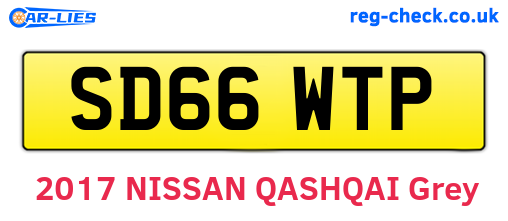 SD66WTP are the vehicle registration plates.