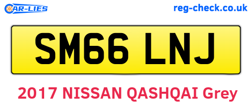 SM66LNJ are the vehicle registration plates.