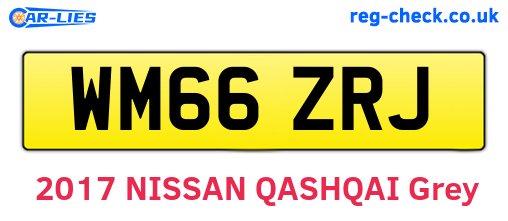 WM66ZRJ are the vehicle registration plates.