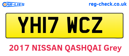 YH17WCZ are the vehicle registration plates.