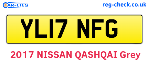 YL17NFG are the vehicle registration plates.