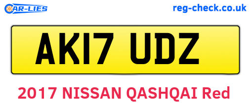 AK17UDZ are the vehicle registration plates.