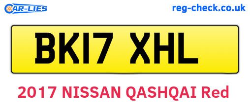 BK17XHL are the vehicle registration plates.