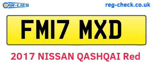 FM17MXD are the vehicle registration plates.