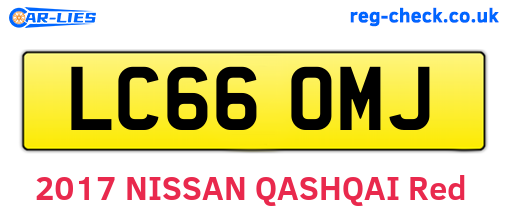 LC66OMJ are the vehicle registration plates.