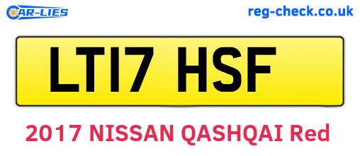LT17HSF are the vehicle registration plates.