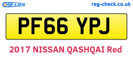PF66YPJ are the vehicle registration plates.