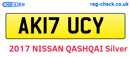 AK17UCY are the vehicle registration plates.