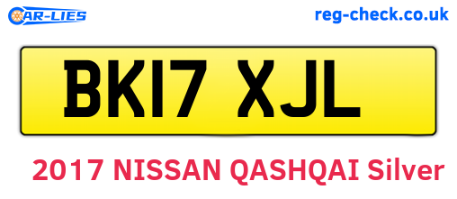 BK17XJL are the vehicle registration plates.