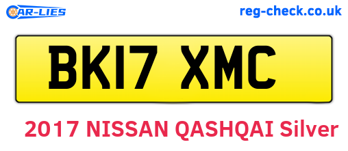 BK17XMC are the vehicle registration plates.