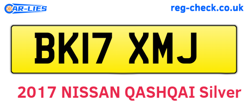 BK17XMJ are the vehicle registration plates.
