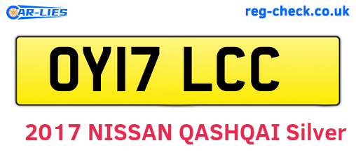 OY17LCC are the vehicle registration plates.