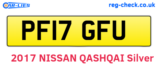 PF17GFU are the vehicle registration plates.