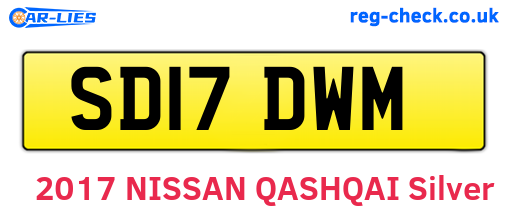 SD17DWM are the vehicle registration plates.