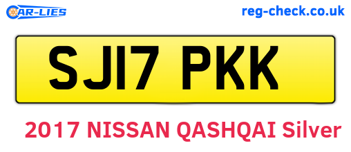 SJ17PKK are the vehicle registration plates.