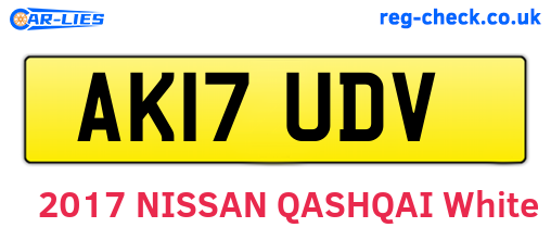 AK17UDV are the vehicle registration plates.
