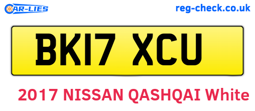 BK17XCU are the vehicle registration plates.