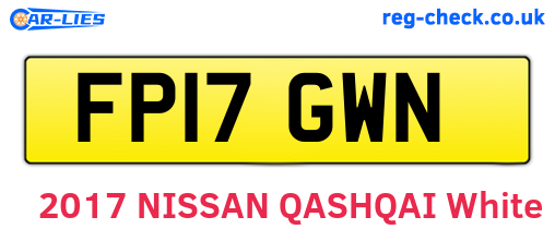 FP17GWN are the vehicle registration plates.