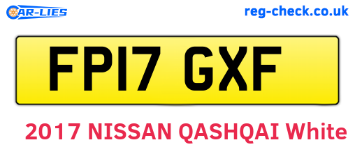 FP17GXF are the vehicle registration plates.