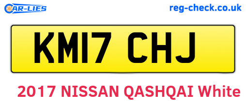 KM17CHJ are the vehicle registration plates.