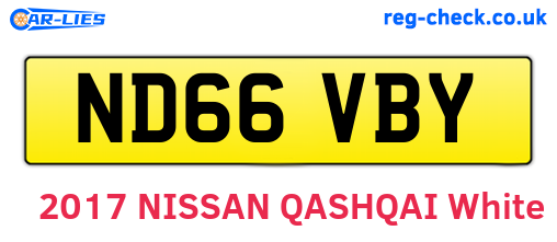 ND66VBY are the vehicle registration plates.