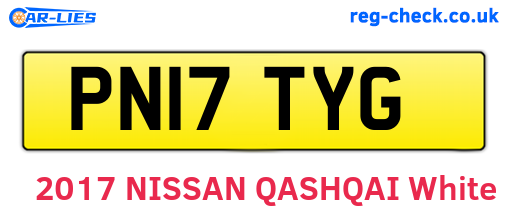 PN17TYG are the vehicle registration plates.