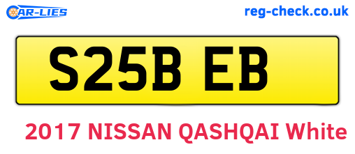 S25BEB are the vehicle registration plates.