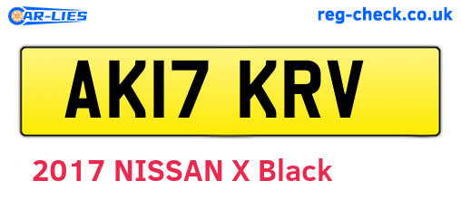 AK17KRV are the vehicle registration plates.
