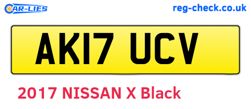 AK17UCV are the vehicle registration plates.