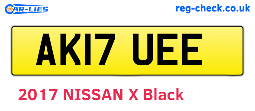 AK17UEE are the vehicle registration plates.